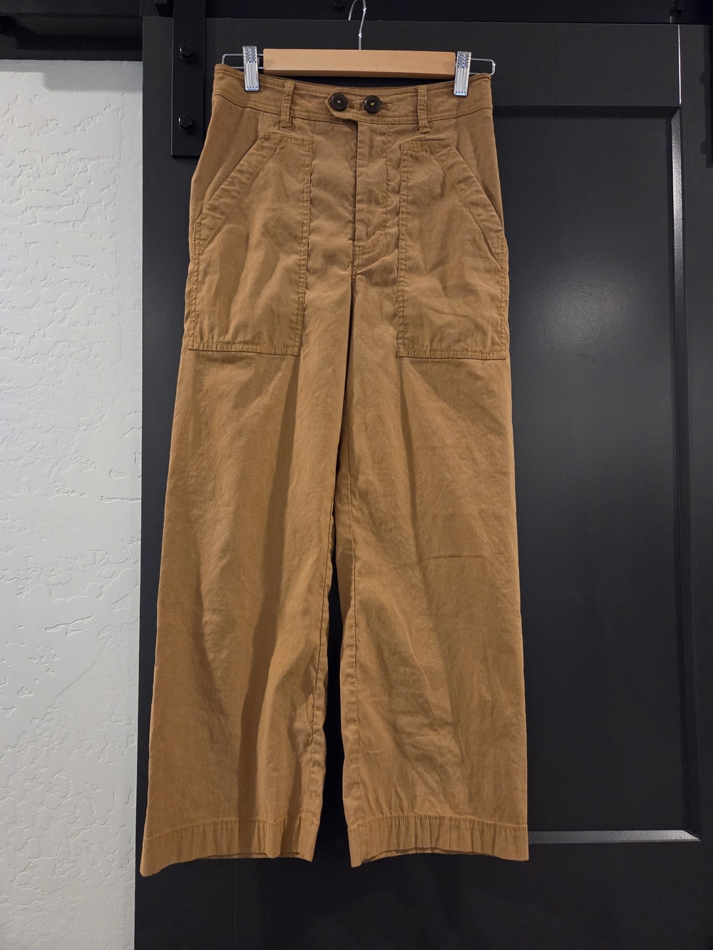 Anthropologie Corduroy Wide-Leg Pants in Caramel